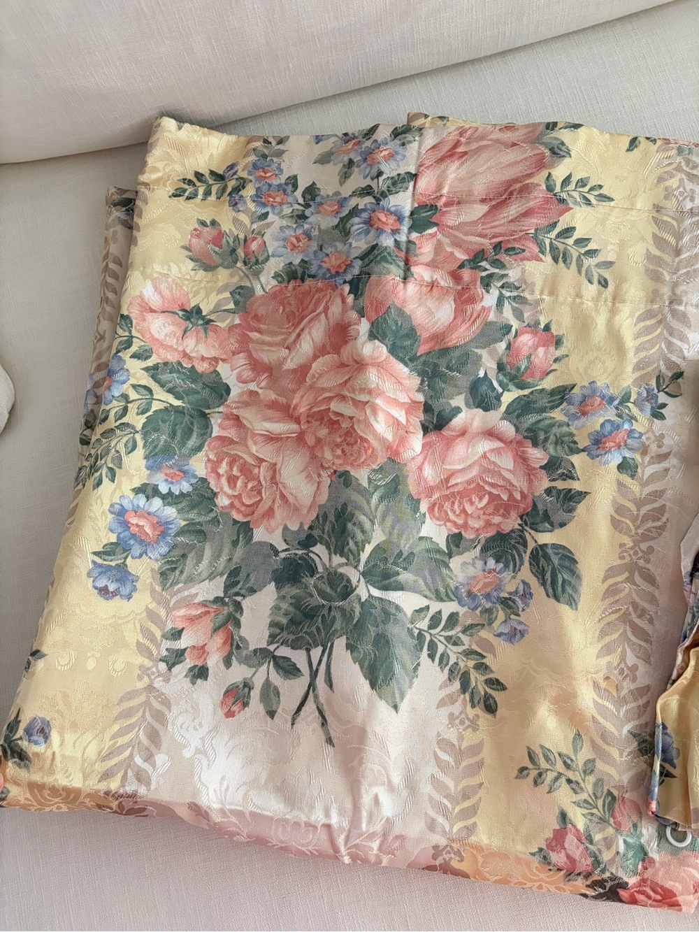 Vintage Grandmacore Floral Curtain Panels - Set of 2 Panels (40” x 84” )